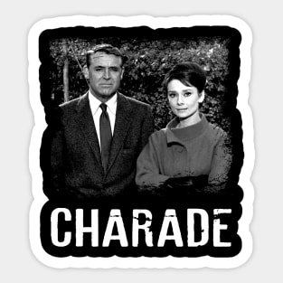 Cary and Audrey Elegance Charades Vintage Film Couture Collection Sticker